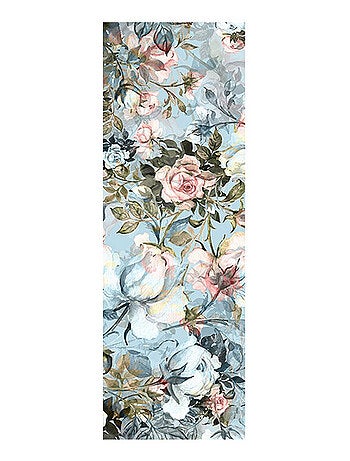 Poster Thème Motif Fleur Bleue - 90 x 270 cm