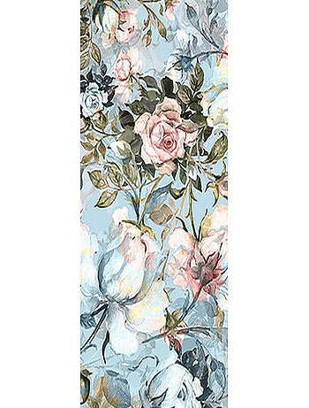Poster Thème Motif Fleur Bleue - 90 x 270 cm