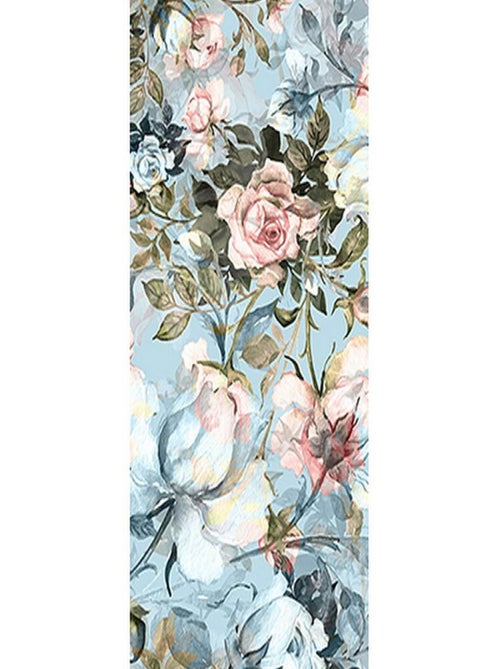 Poster Thème Motif Fleur Bleue - 90 x 270 cm - Kiabi