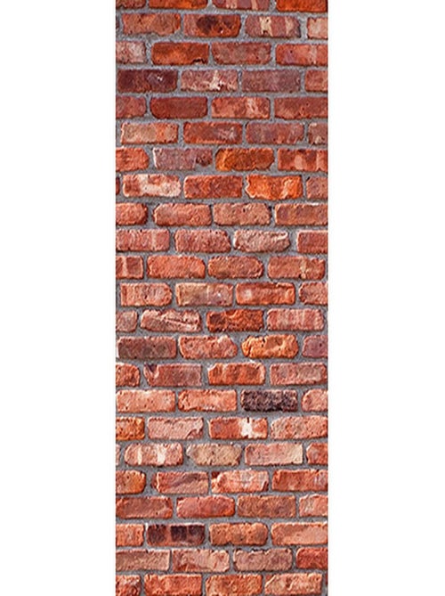 Poster Thème mur de brique rouge - 90 x 270 cm - Kiabi