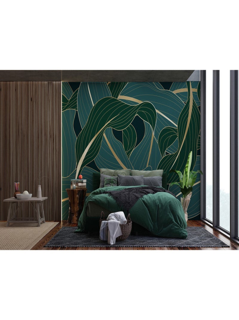 Poster Thème Night Leaves - 375 x 270 cm Multicolore - Kiabi