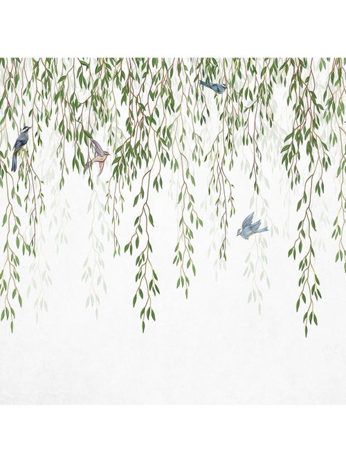 Poster Thème Oiseaux sur branches tombantes - 375 x 270 cm - Kiabi