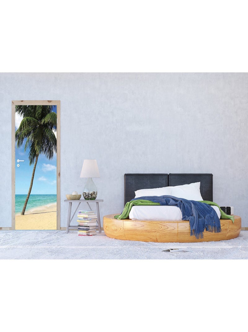 Poster Thème Palmier - 90 x 202 cm Multicolore - Kiabi