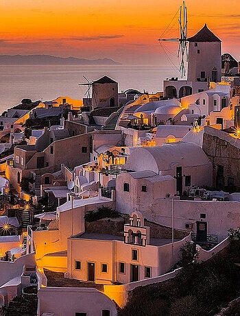Poster thème santorini - 360 x 270 cm
