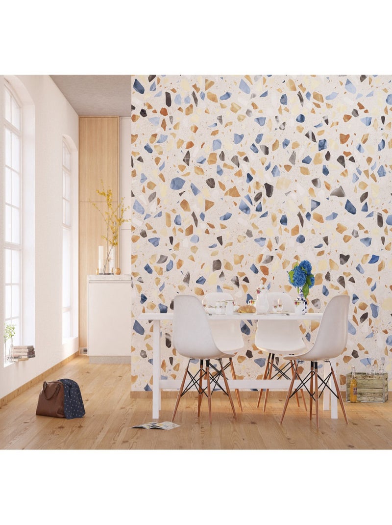 Poster Thème Terrasse en Marbre -Terazzo Marble - 375 x 270 cm Multicolore - Kiabi