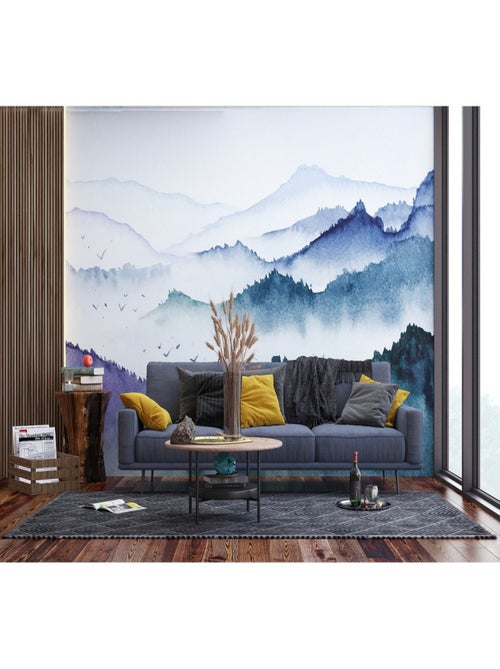 Poster Thème Watercolor Forest - 375 x 270 cm - Kiabi