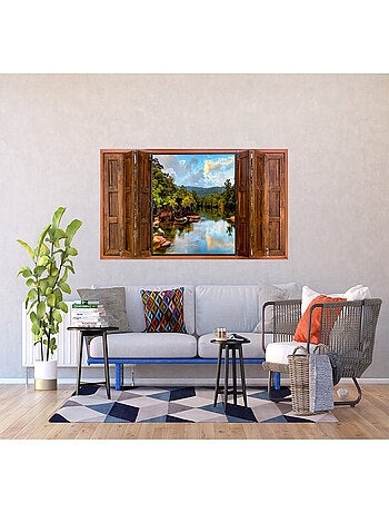Poster Thème Window Nature - 202 x 90 cm