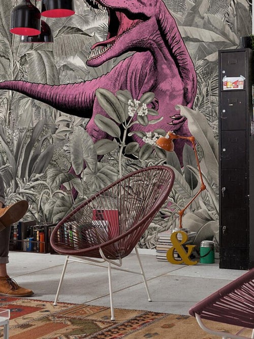 Poster XXL - Tyrannosaure rose -  l350 x h280 cm - Kiabi