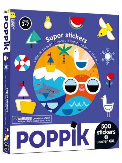 Poster XXL 500 stickers Couleurs et formes - Kiabi