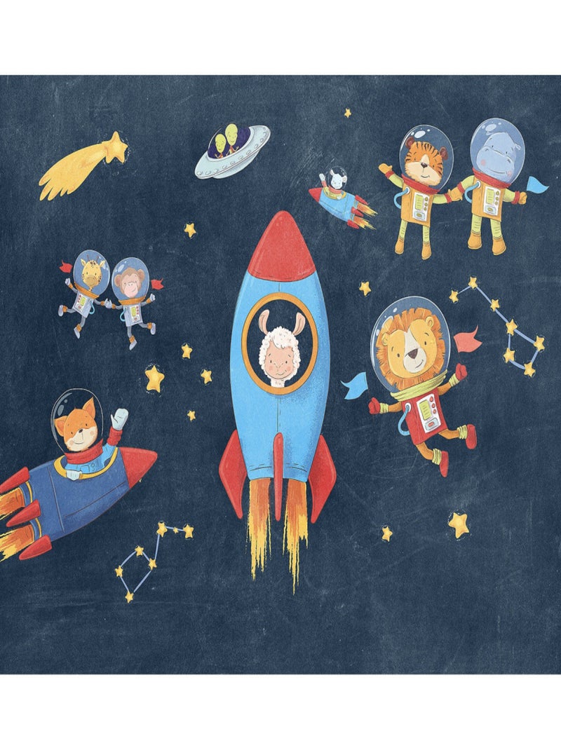 Poster XXL amis dans l'espace l350 x h280 cm Noir Noir - Kiabi