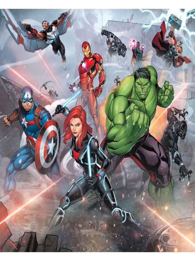 Poster XXL Avengers au combat 300 x 280 cm Multicolore - Kiabi