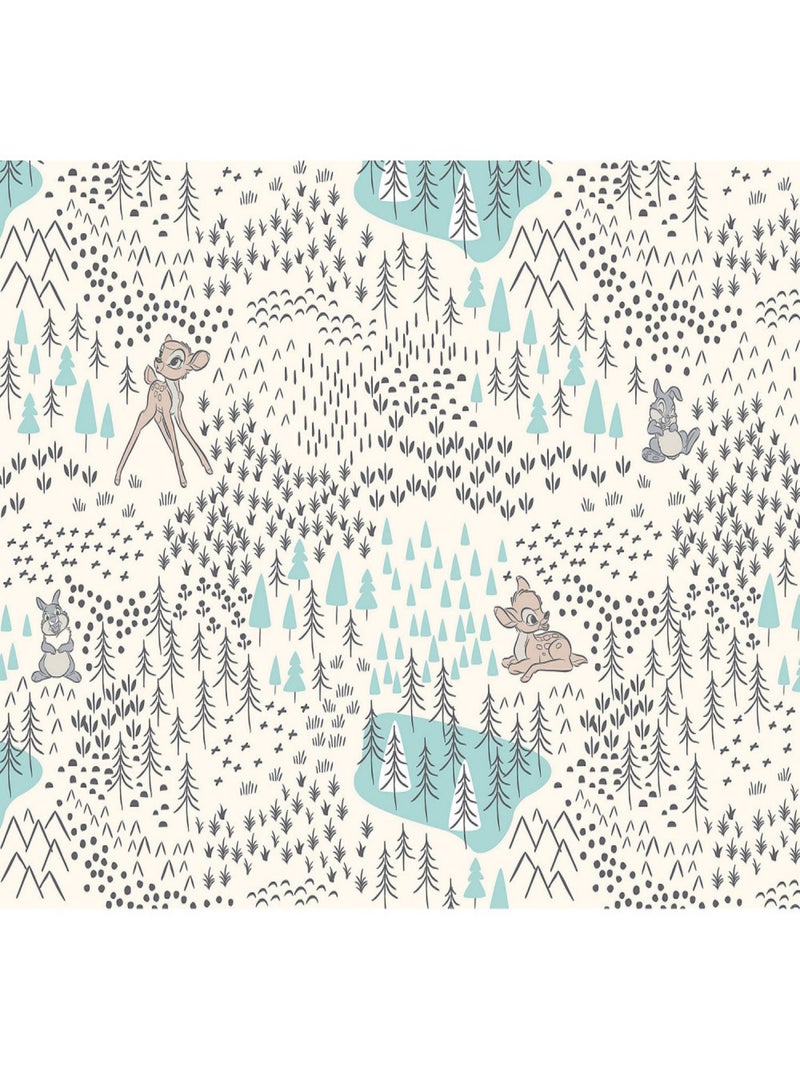 Poster XXL Bambi dans les bois l400 x h280 cm Blanc - Kiabi