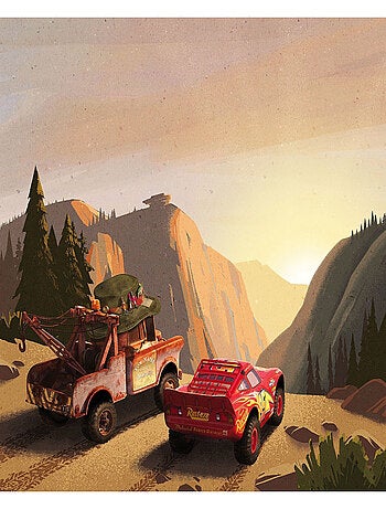 Poster XXL Cars -Sous un Coucher de Soleil - l300 x H280 cm