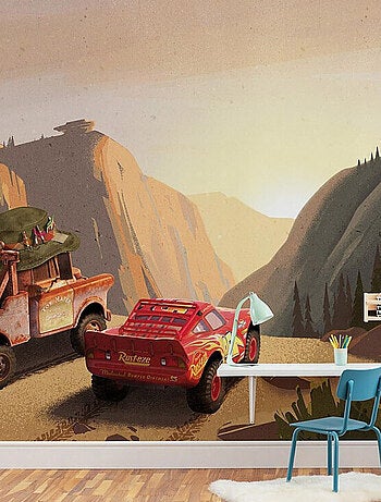 Poster XXL Cars -Sous un Coucher de Soleil - l300 x H280 cm