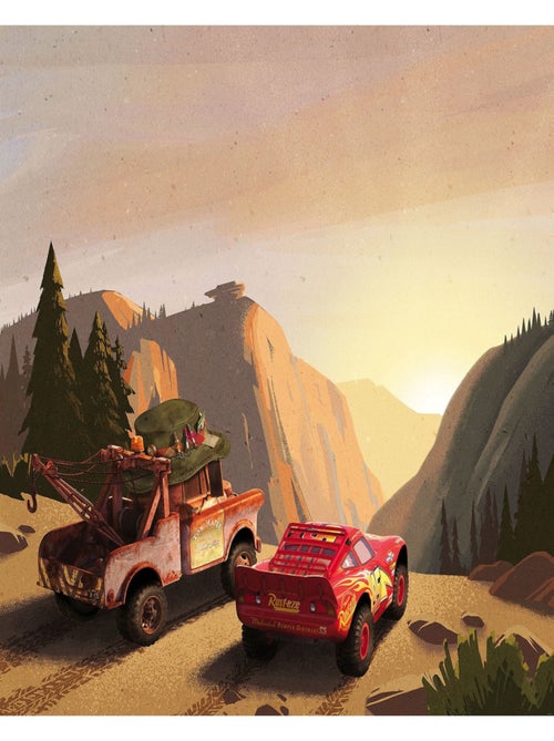 Poster XXL Cars -Sous un Coucher de Soleil - l300 x H280 cm - Kiabi