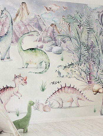 Poster XXL dinosaure et volcan l400 x h280 cm