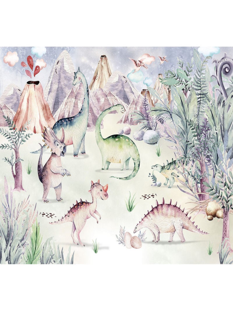 Poster XXL dinosaure et volcan l400 x h280 cm Blanc - Kiabi