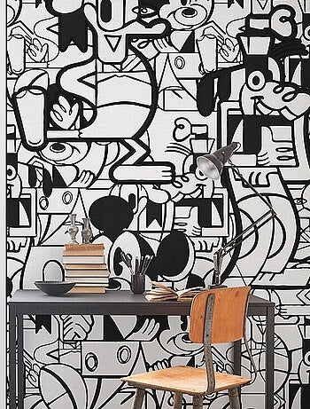 Poster XXL Disney -Mickey Constructive- esprit BD l200 x H280 cm