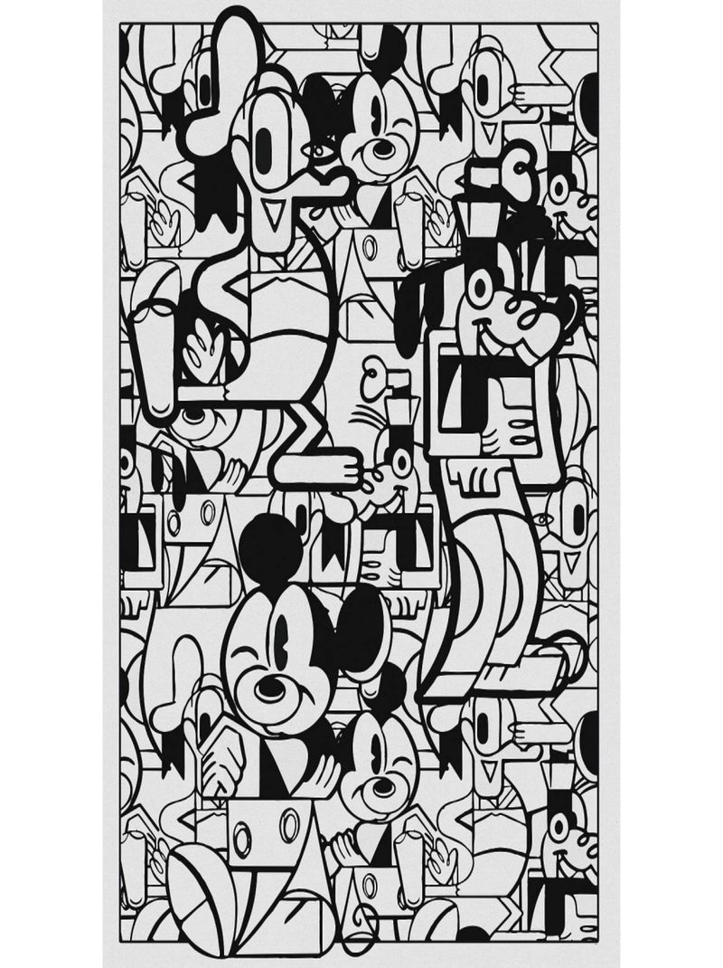 Poster XXL Disney -Mickey Constructive- esprit BD l200 x H280 cm Noir Noir - Kiabi