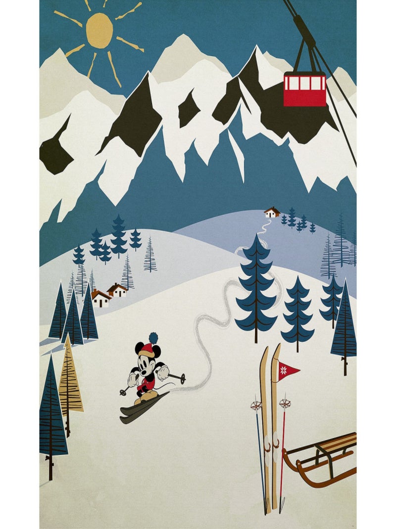 Poster XXL Disney Mickey Alpine l200 x H250 cm Multicolore - Kiabi