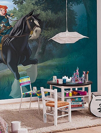 Poster XXL disney rebelle - Mérida équitation l400 x h280 cm