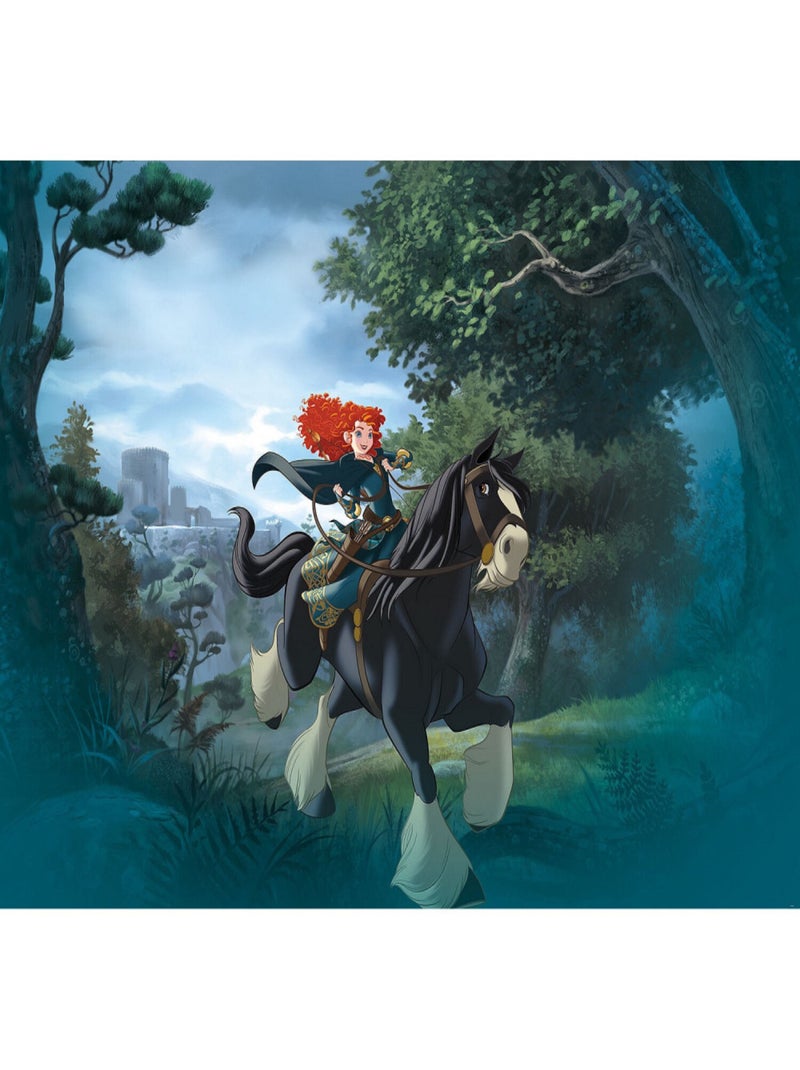 Poster XXL disney rebelle - Mérida équitation l400 x h280 cm Vert - Kiabi