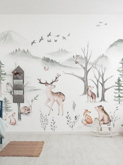 Poster XXL foret et animaux l400 x h280 cm - Kiabi
