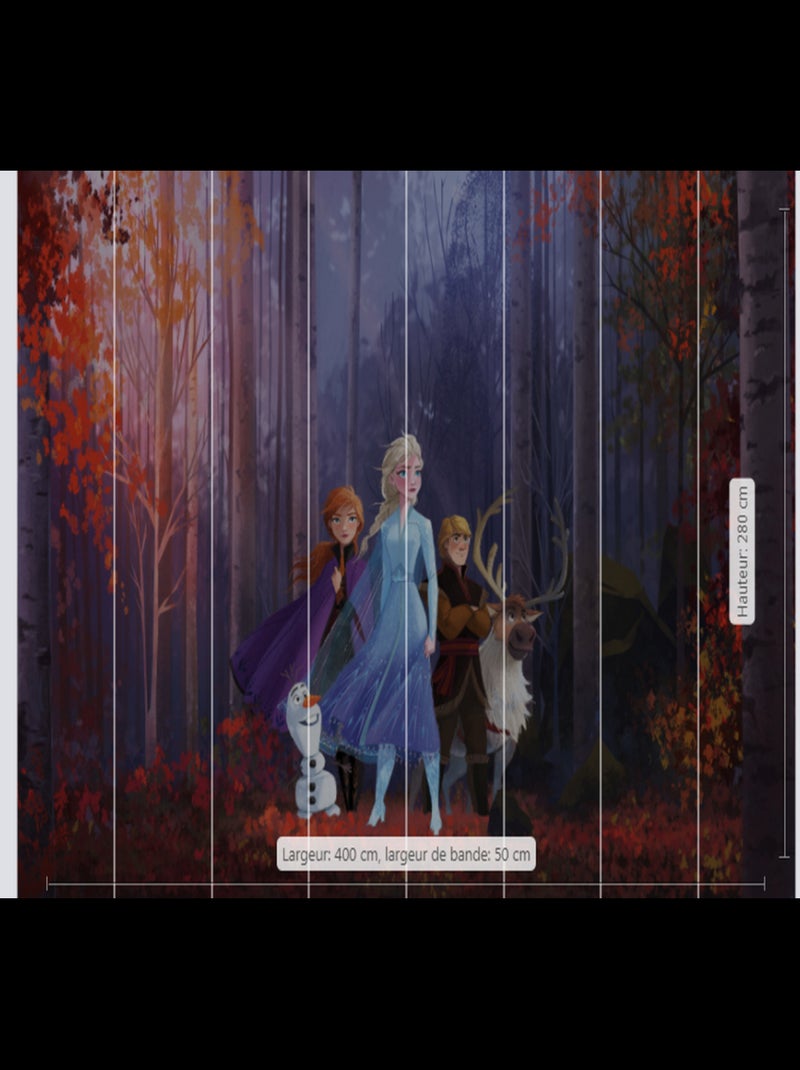 Poster XXL Frozen la reine des neiges automne glacial - 400 cm - 280 cm Multicolore - Kiabi