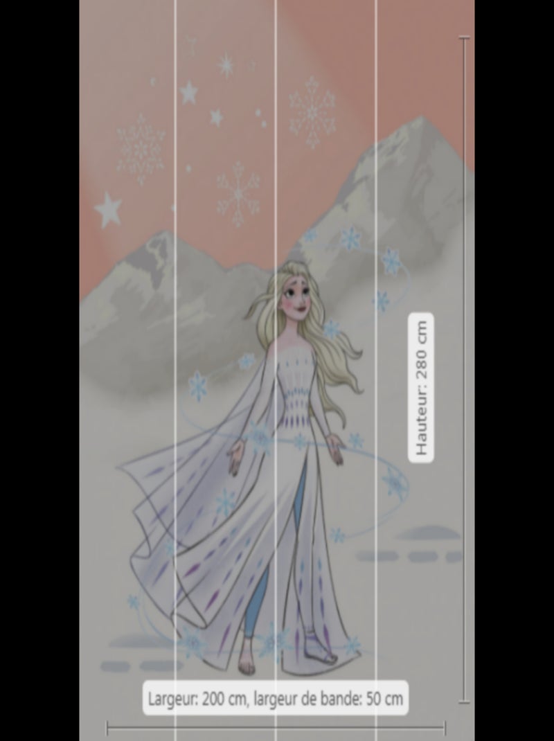 Poster XXL Frozen la reine des neiges Elsa - 200 cm - 280 cm Multicolore - Kiabi