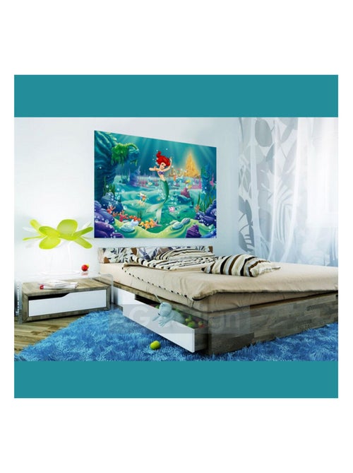 Poster XXL intisse Ariel La Petite Sirène Princesse Disney 155X115 CM - Kiabi