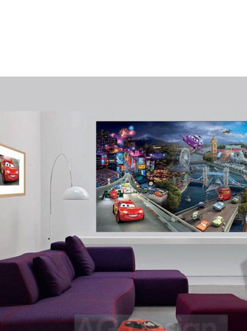 Poster XXL intisse Cars 2 Disney 155X115 CM - Kiabi