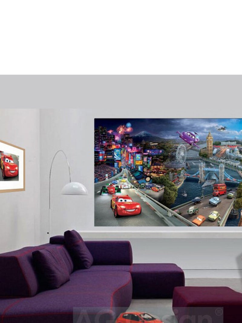 Poster XXL intisse Cars 2 Disney 155X115 CM Multicolore - Kiabi
