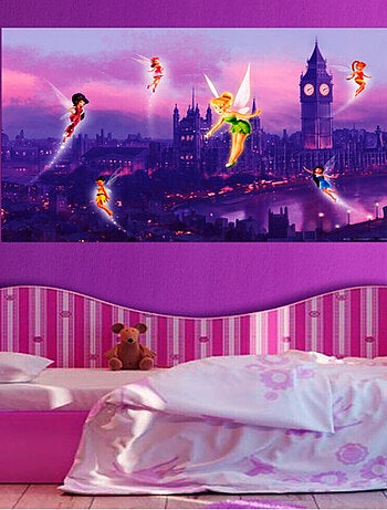 Poster XXL intisse Fée Clochette à Londres Disney fairies 155X115 CM