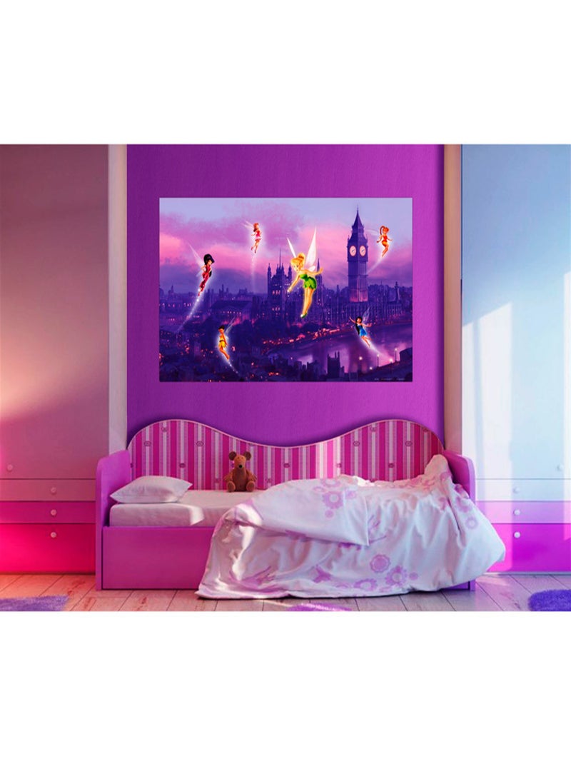 Poster XXL intisse Fée Clochette à Londres Disney fairies 155X115 CM Multicolore - Kiabi