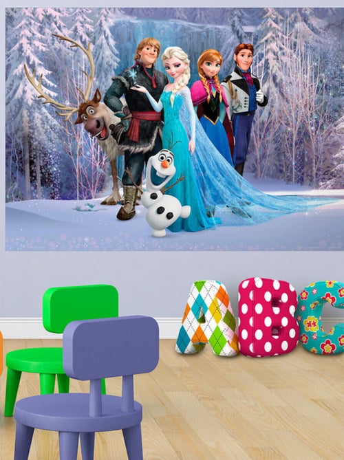 Poster XXL intisse La Reine des Neiges Disney Frozen 155X115 CM - Kiabi