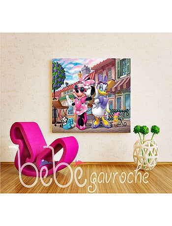 Poster XXL intisse Minnie et Daisy en ville Disney 155X115 CM