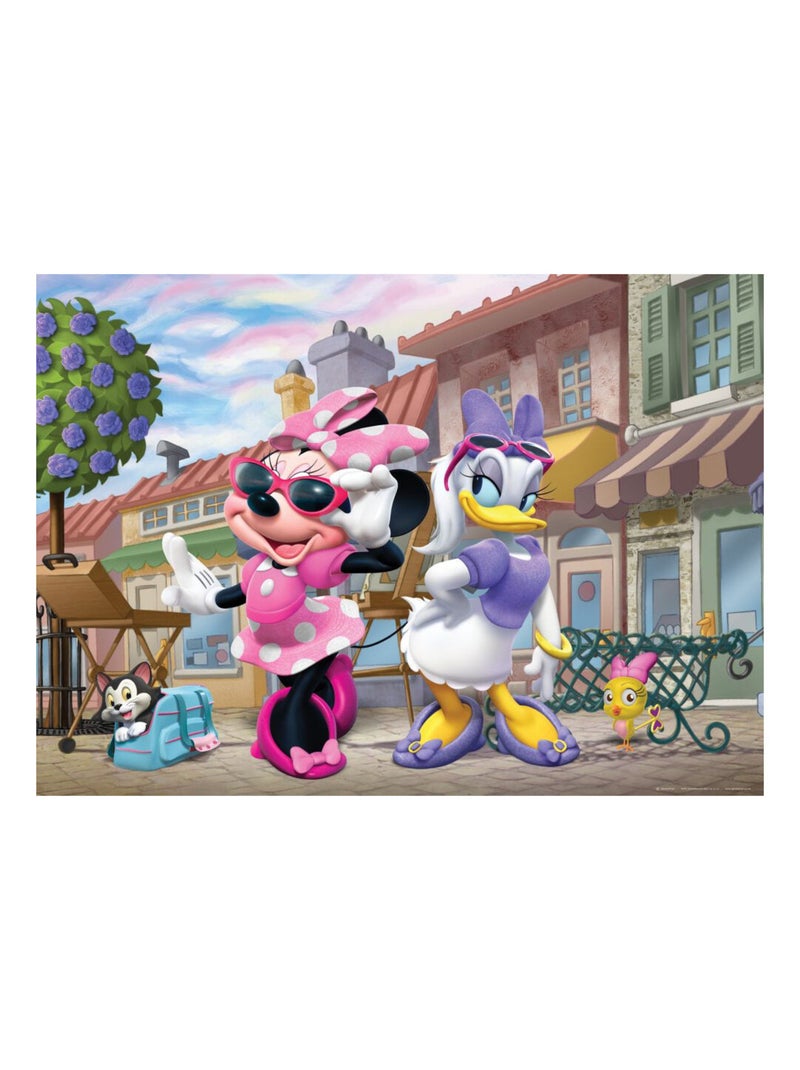 Poster XXL intisse Minnie et Daisy en ville Disney 155X115 CM Multicolore - Kiabi