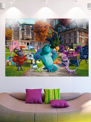 Poster XXL intisse Monstres Academy Pixar 155X115 CM
