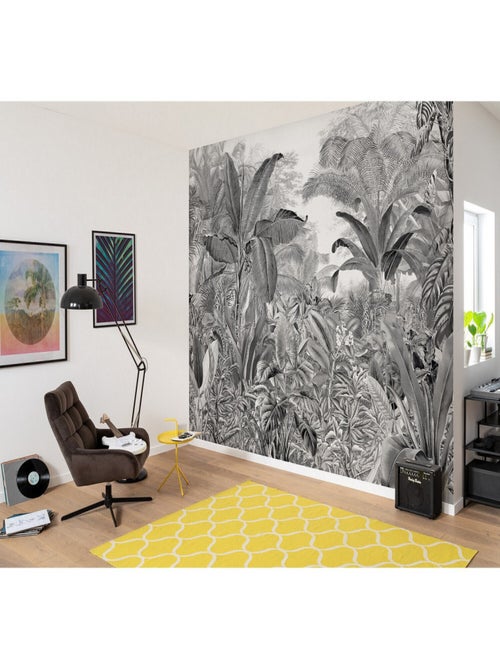 Poster XXL jungle en noir et blanc l350 x h280 cm - Kiabi