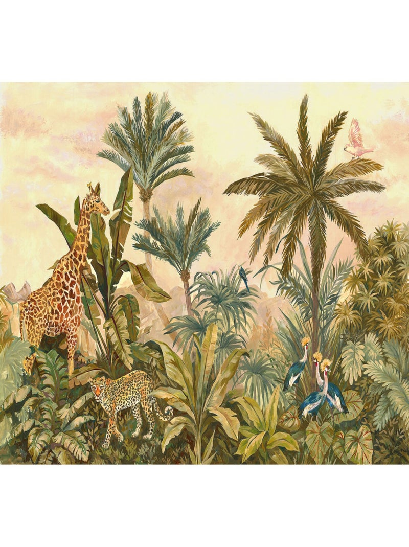 Poster XXL jungle tropical vintage l400 x h280 cm Vert - Kiabi