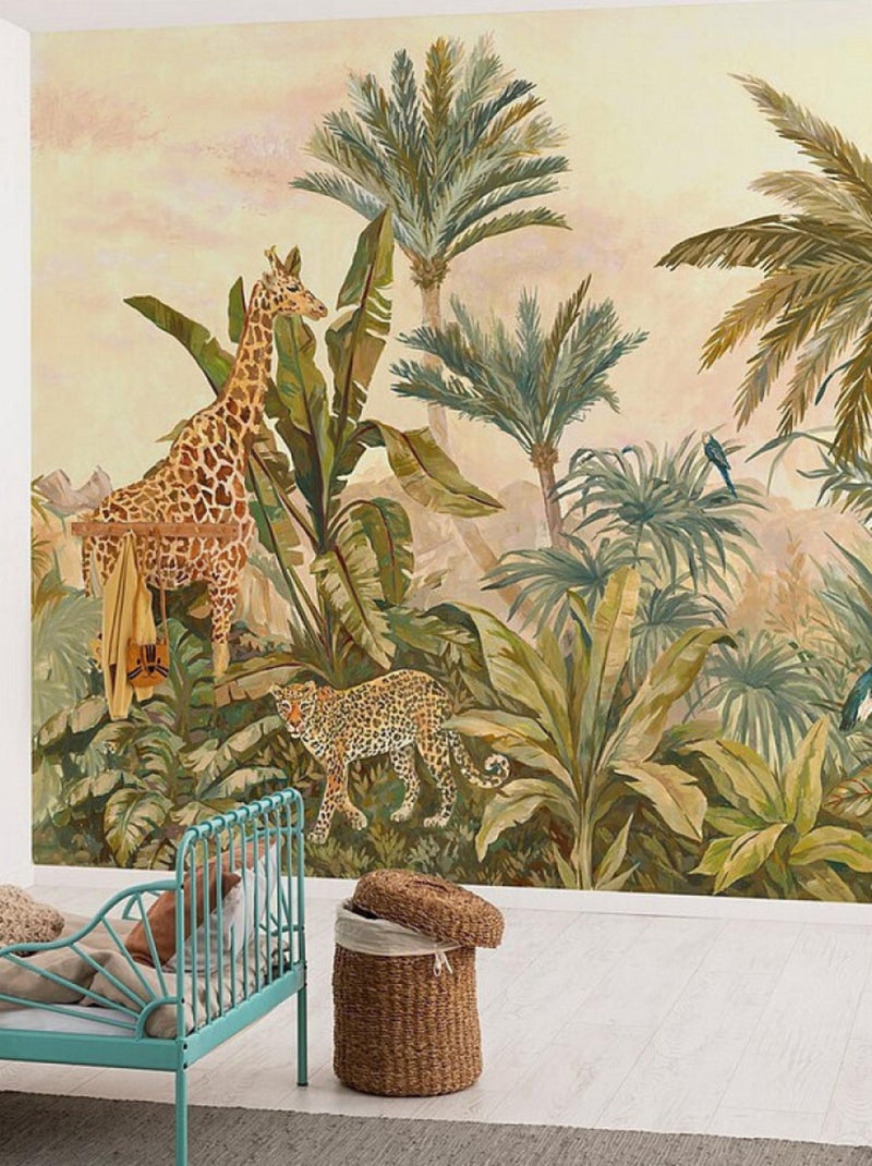 Poster XXL jungle tropical vintage l400 x h280 cm Vert - Kiabi