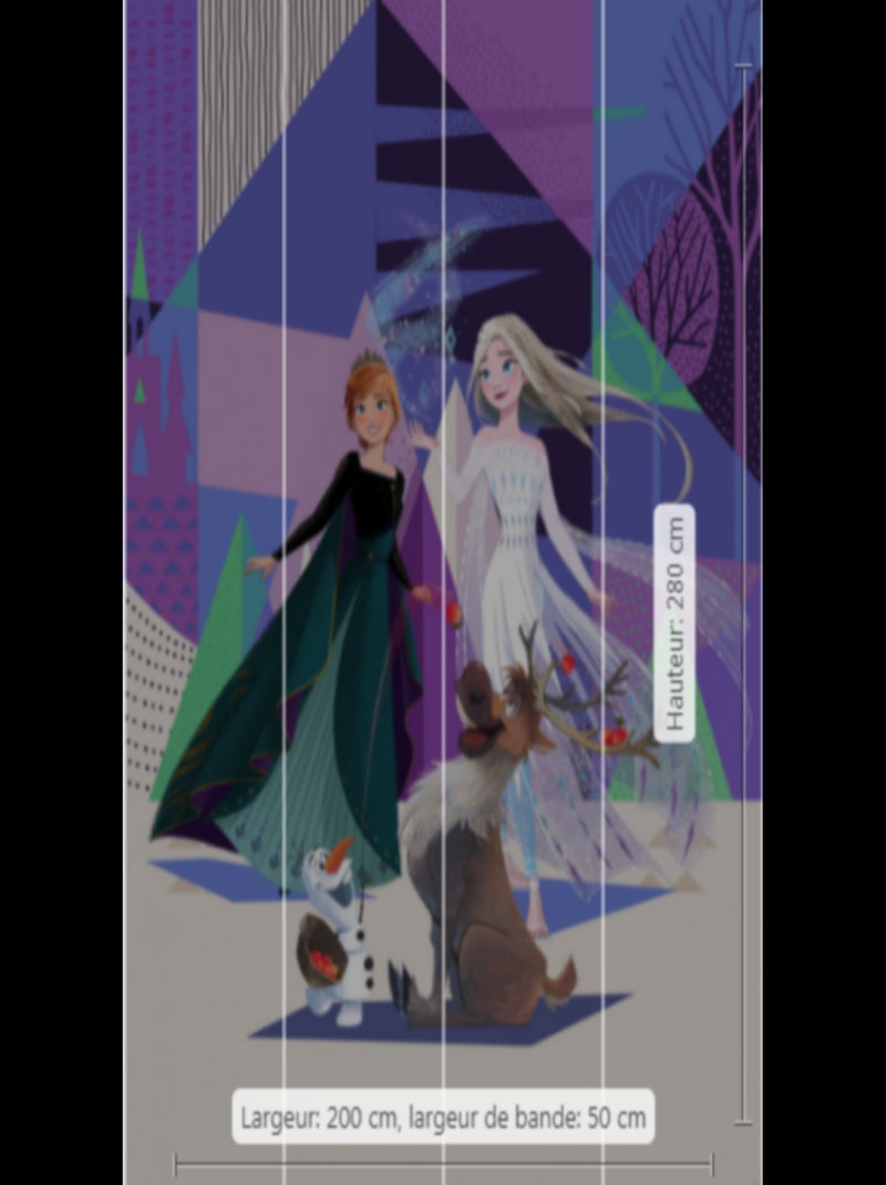 Poster XXL  la Reine des Neiges - 200 cm - 280 cm Multicolore - Kiabi