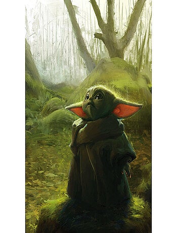 Poster XXL Mandalorian Bébé Yoda Grogu- acrylique - 200 cm - 280 cm