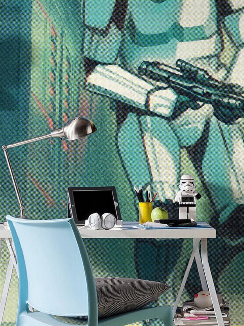 Poster XXL Mandolarian Imprimé Stormtrooper l200 x H280 cm Multicolore - Kiabi