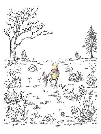 Poster XXL Marche avec Winnie l'ourson l200 x H280 cm