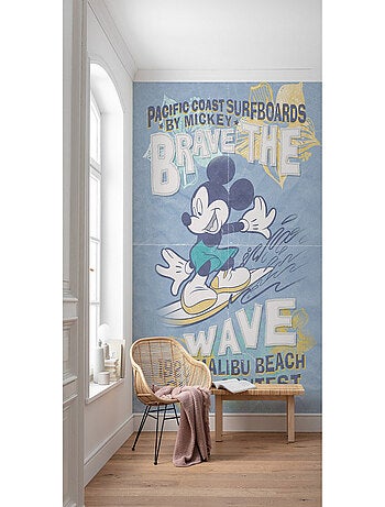 Poster XXL Mickey Disney Braver la Vague 200x280cm