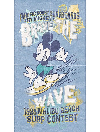 Poster XXL Mickey Disney Braver la Vague 200x280cm
