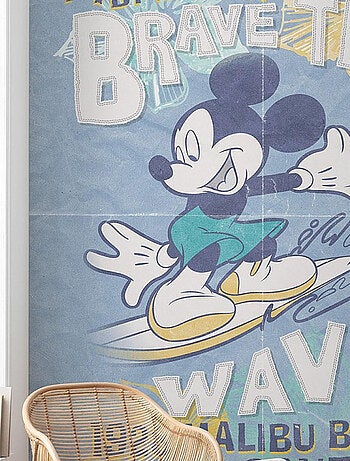 Poster XXL Mickey Disney Braver la Vague 200x280cm