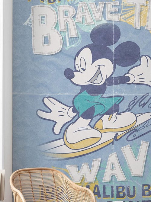Poster XXL Mickey Disney Braver la Vague 200x280cm - Kiabi