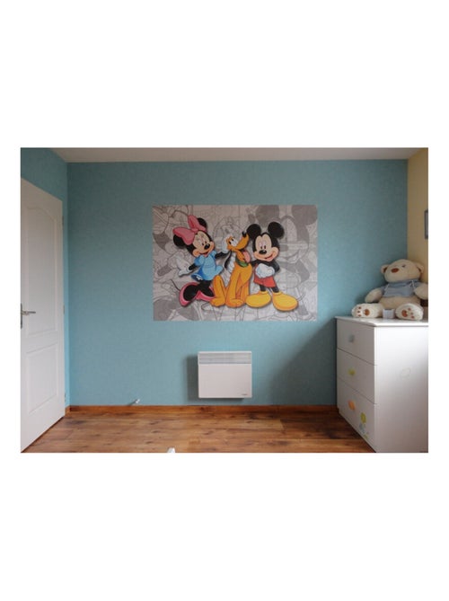 Poster XXL Mickey Minnie Mouse Disney en gris 155X110 cm - Kiabi